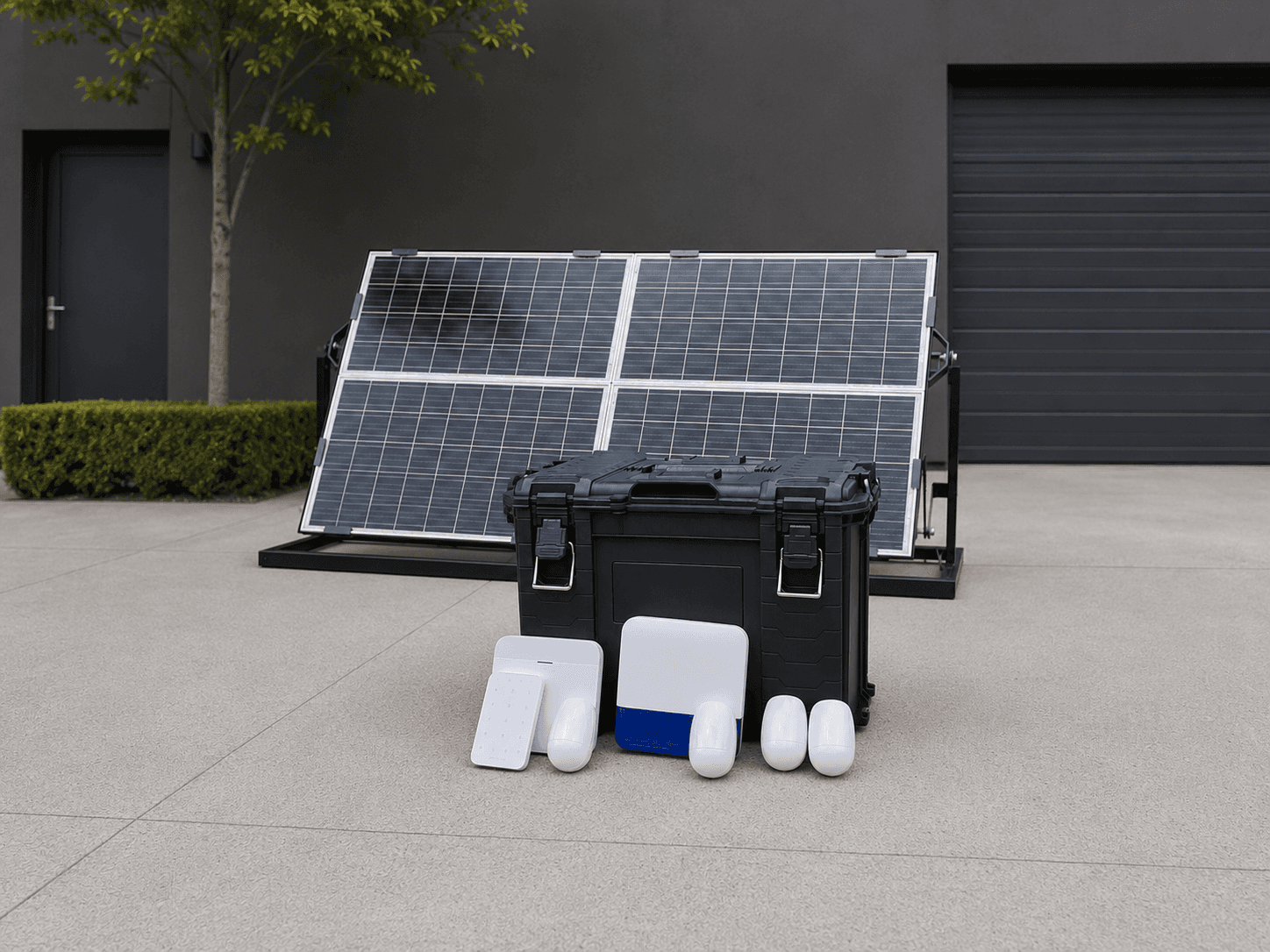 Temporary 4G solar alarm & fire detection hub