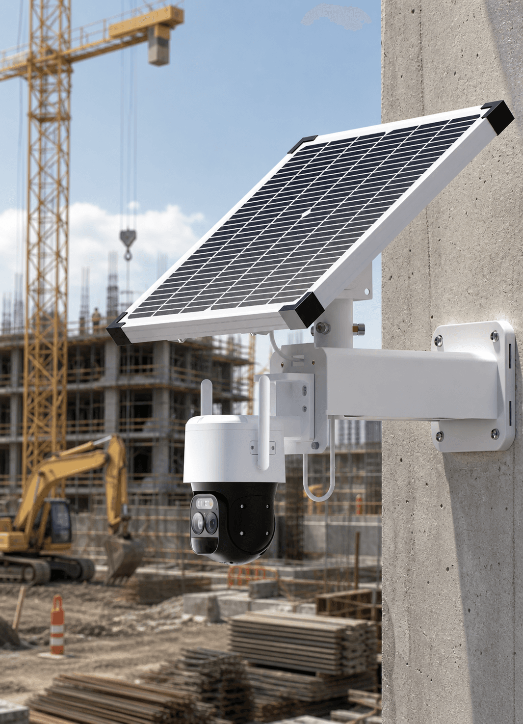 High-power 30W solar 4G CCTV camera for 24/7 site recording
