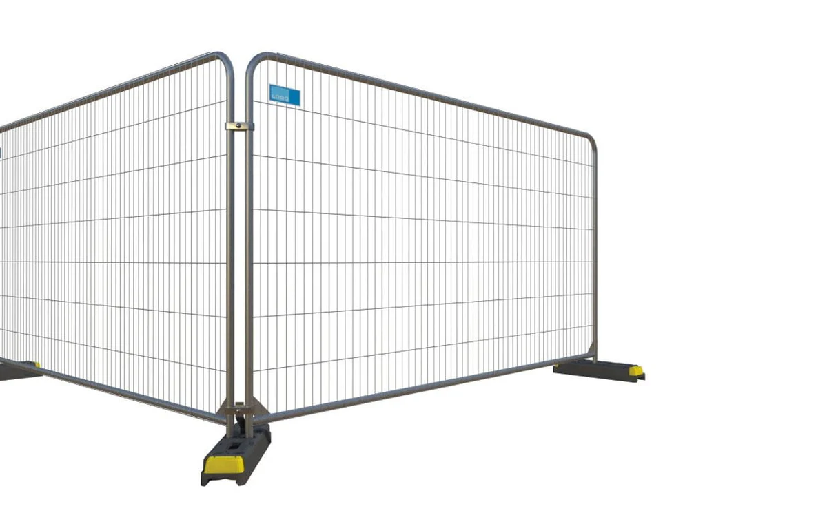 Heavy duty round top anti-climb temporary fence panel